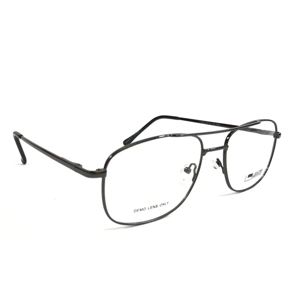 Lantis Optical Eyeglasses Frames L7009 GUN Gunmetal Aviator Wire Rim 58-19-150
